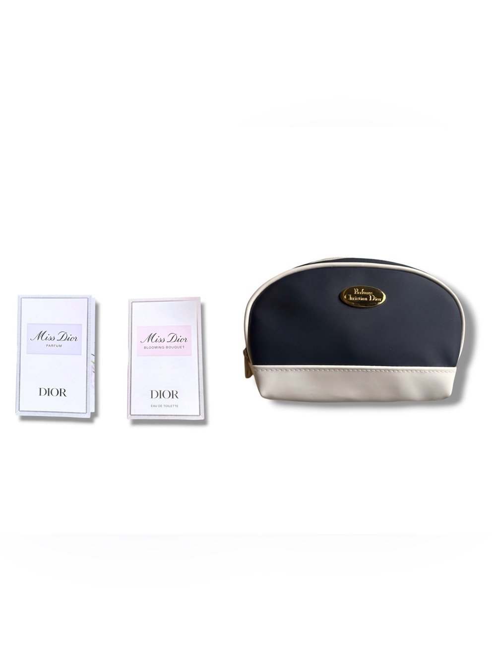 Dior Makeup Pouch + Miss Dior Perfume Sample Set